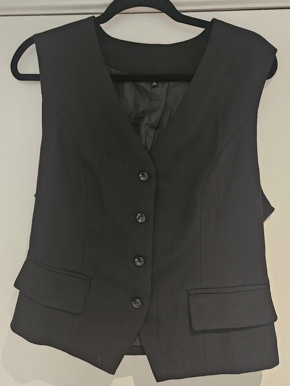 Classic Tailored Black Suit Vest Waistcoat - Excellent Condition